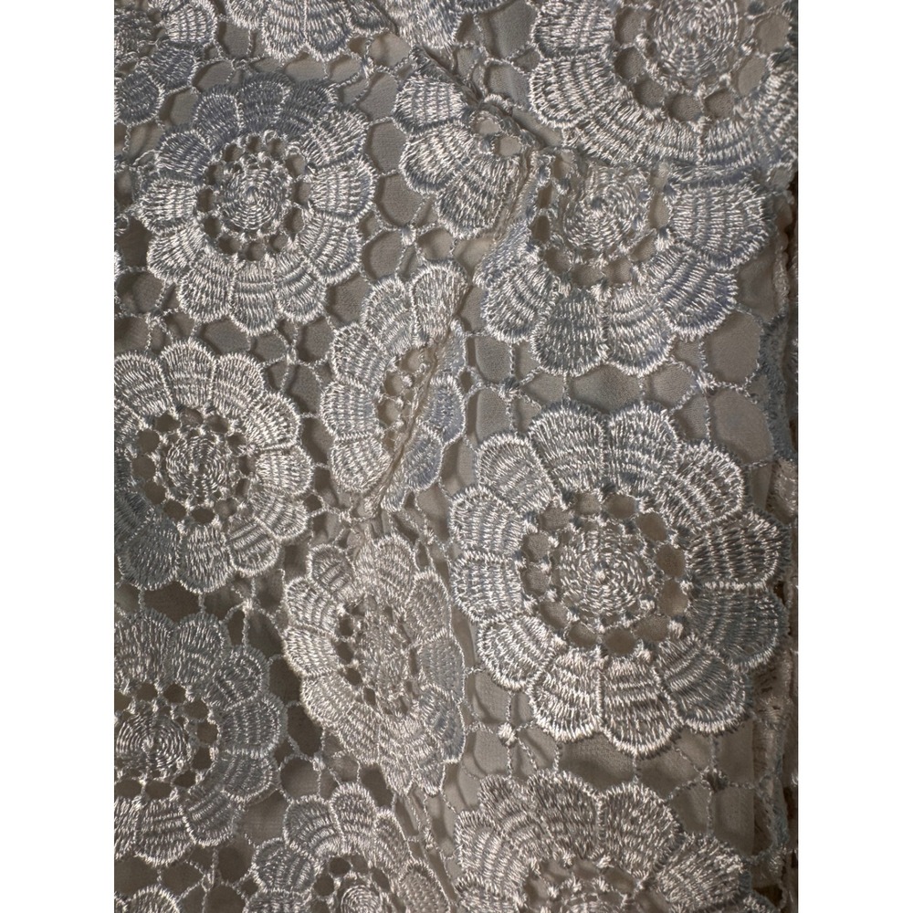 ASOS White Lace Floral Cropped Jacket Coquette Women's‎ US 8 UK 12 - Picture 3 of 10